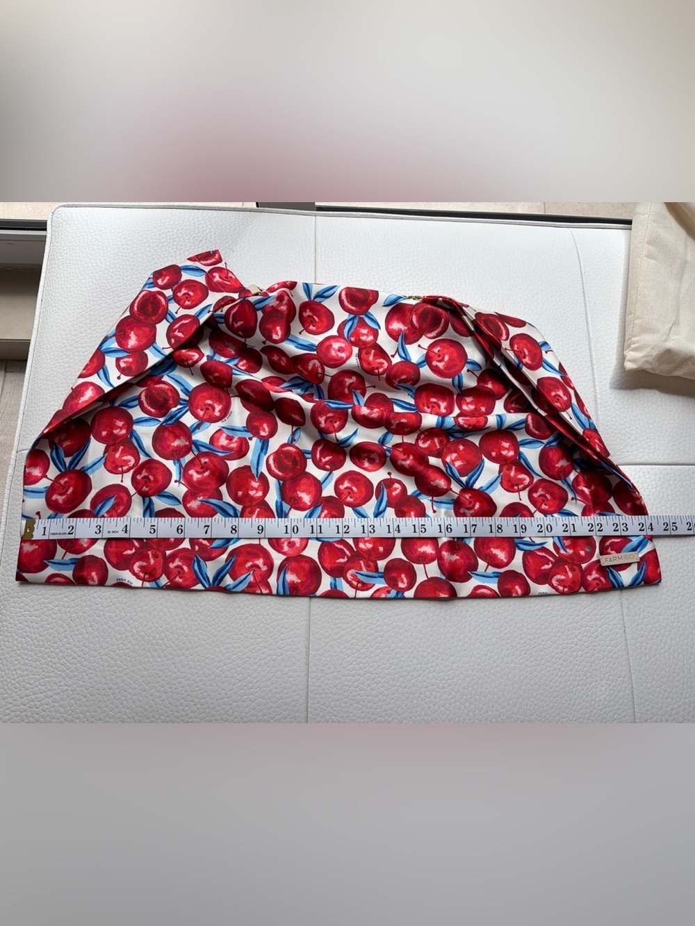 Farm Rio Red Cherry Satin Medium Scarf Bag - Picture 6 of 8